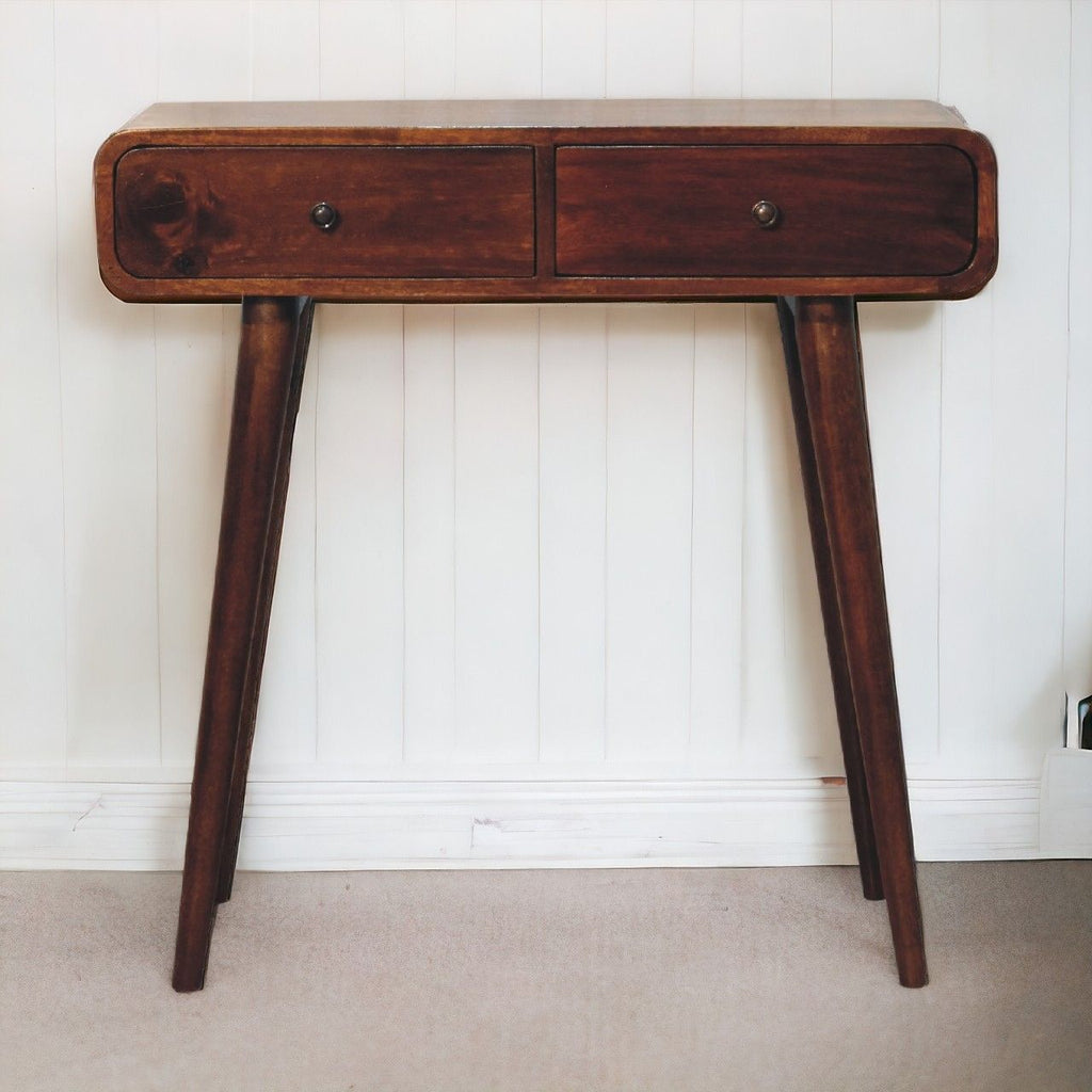 Curved Hallway Table - Chestnut by Unique Piece Furniture