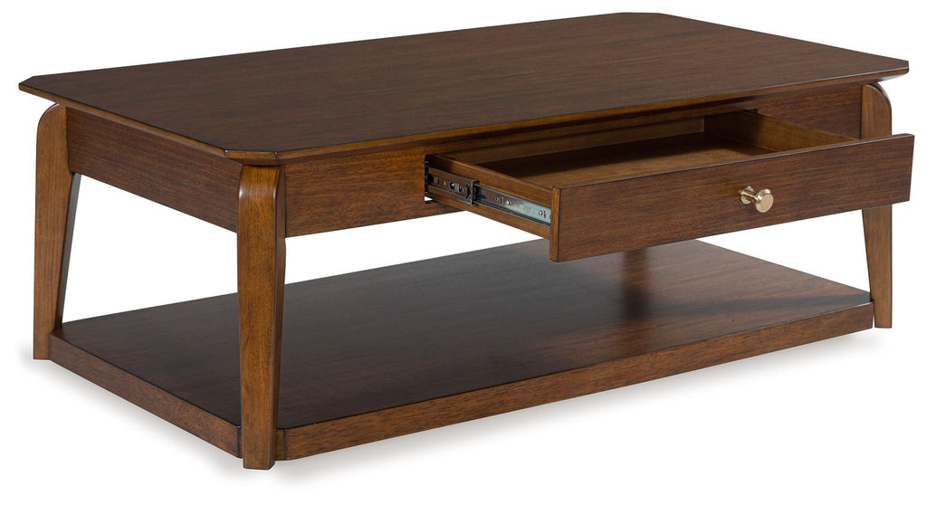 Trenmour - Rectangular Cocktail Table - Medium Brown by Unique Piece Furniture