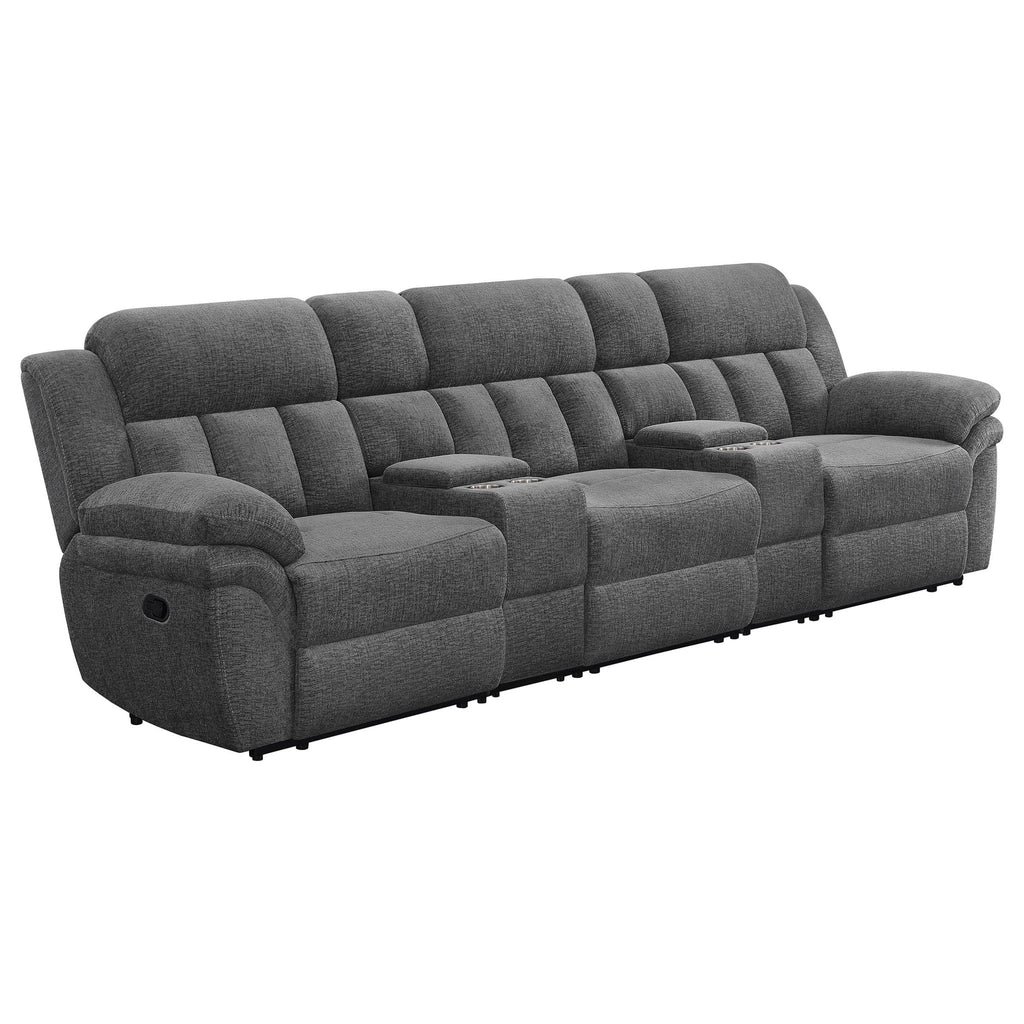 Bahrain 5-piece Upholstered Home Theater Seating Charcoal by Unique Piece Furniture