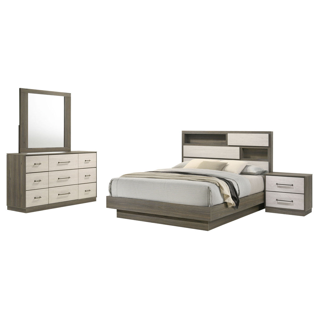 Fenwick 4-piece Queen Bedroom Set Grey Oak by Unique Piece Furniture
