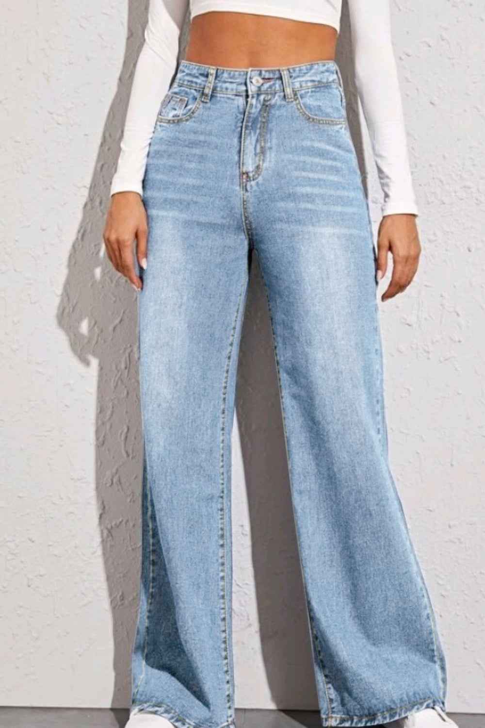 High Waist Wide Leg Jeans by Wild and Free Boutique