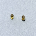 Sterling Silver Oval Citrine Post Earrings Size 3 by Sacred Crystals