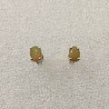 Sterling Silver Oval Ethiopian Opal Post Earrings Size 2 by Sacred Crystals