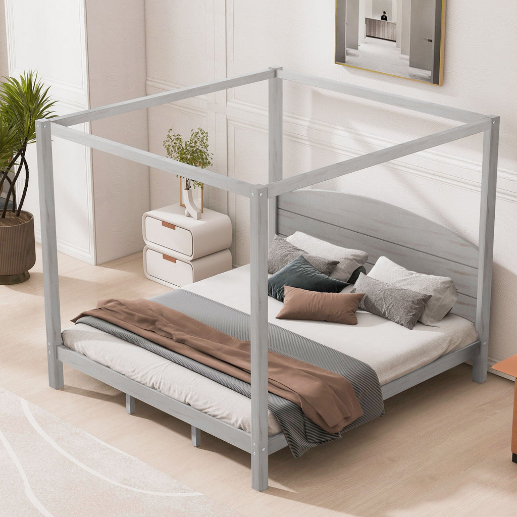 anopy Platform Bed With Headboard And Support Legs by Unique Piece Furniture