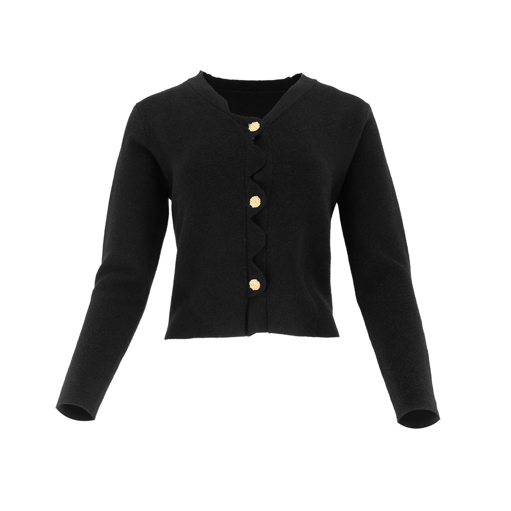 SCALLOP KNIT CARDIGAN by profile-nyc