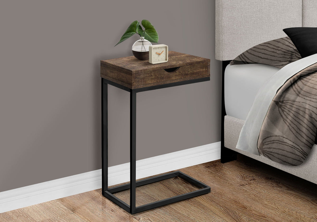 Accent Table, C - Shaped, Modern - Brown by Unique Piece Furniture