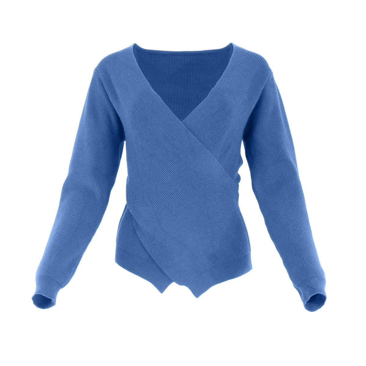 FAUX WRAP SWEATER by profile-nyc