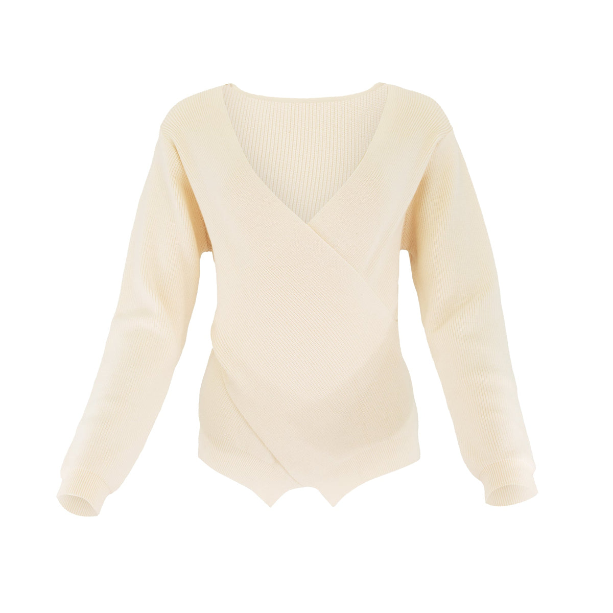 FAUX WRAP SWEATER by profile-nyc