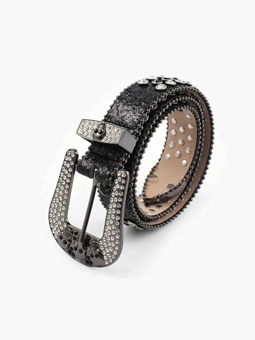 PU Leather Skull Belt by Wild and Free Boutique