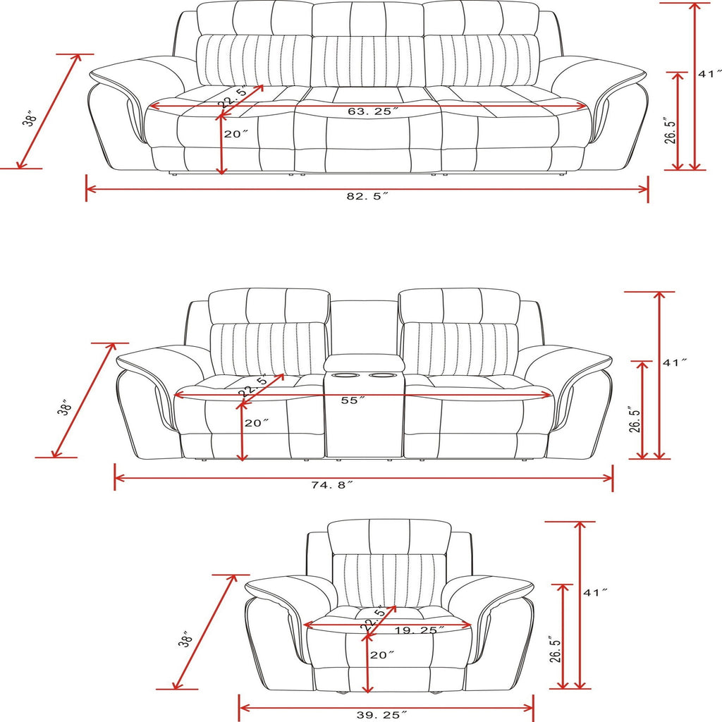 Steban - Transitional Style Living Room Set by Unique Piece Furniture