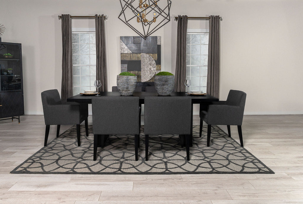 Catherine 7-piece Rectangular Dining Table Set Black by Unique Piece Furniture