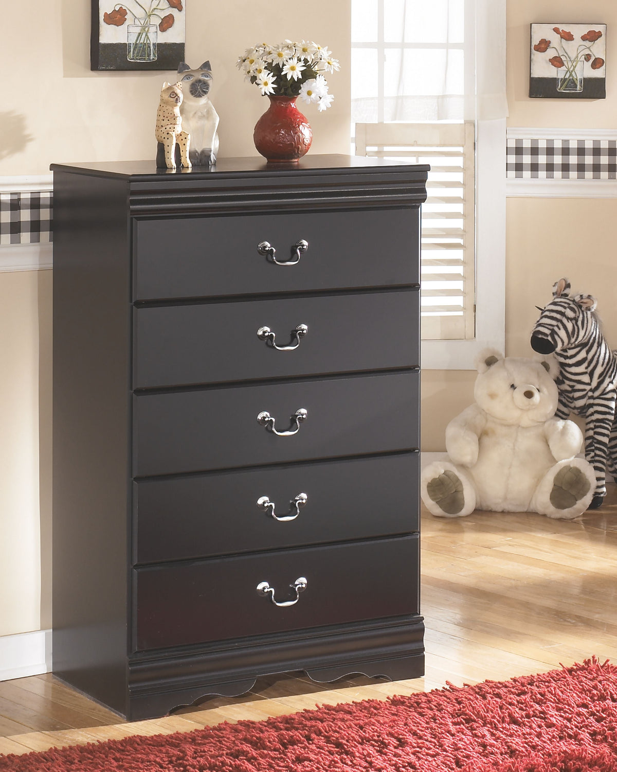 Huey Vineyard - Five Drawer Chest - Black by Unique Piece Furniture