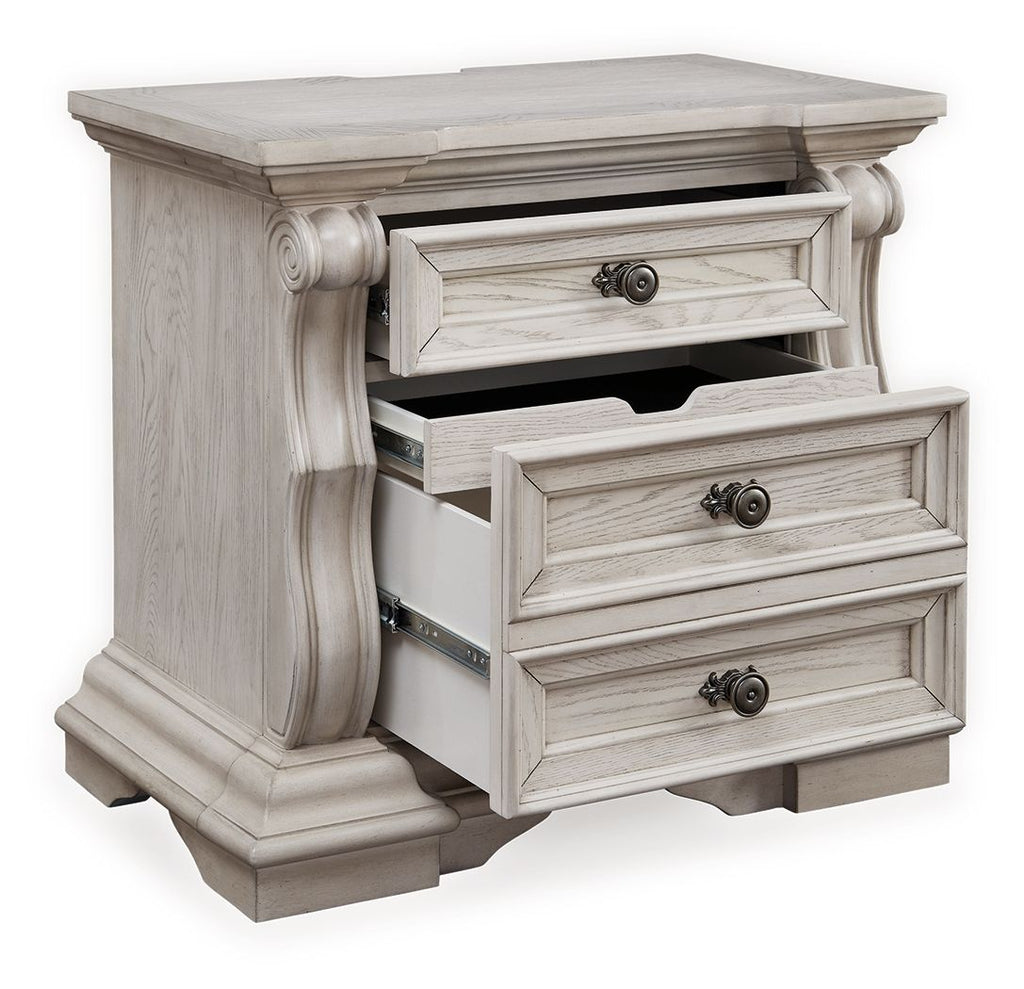 Bruchandi - Three Drawer Night Stand - Antique White by Unique Piece Furniture