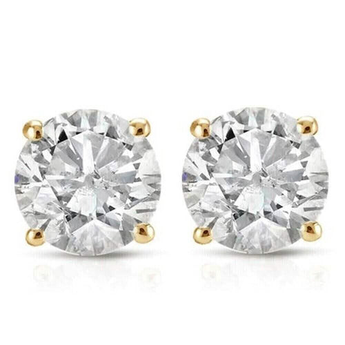 0.25 Ct T.W. Natural Diamond Studs in 14k White or Yellow Gold by DailySale
