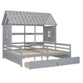House Platform Beds With 2 Drawers, Side By Side Design by Unique Piece Furniture