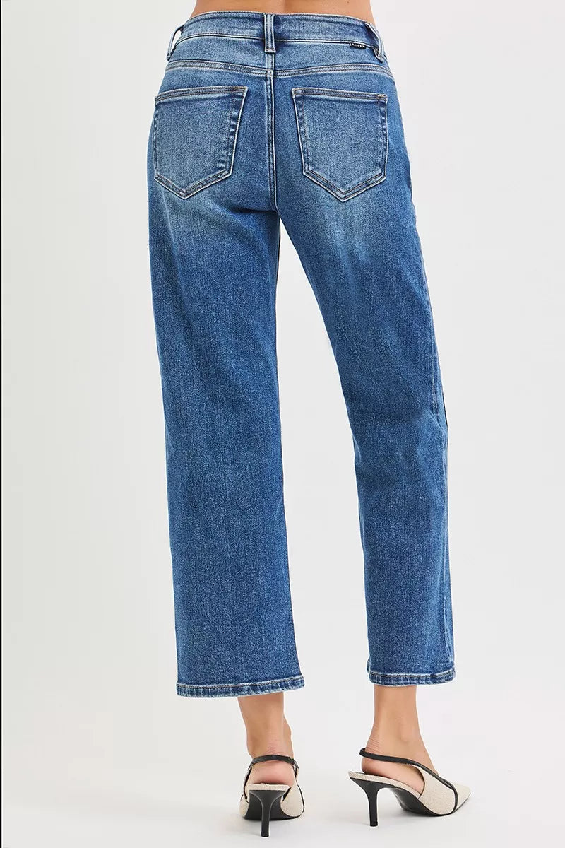 RISEN High Rise Crop Straight Jeans by Simply Love