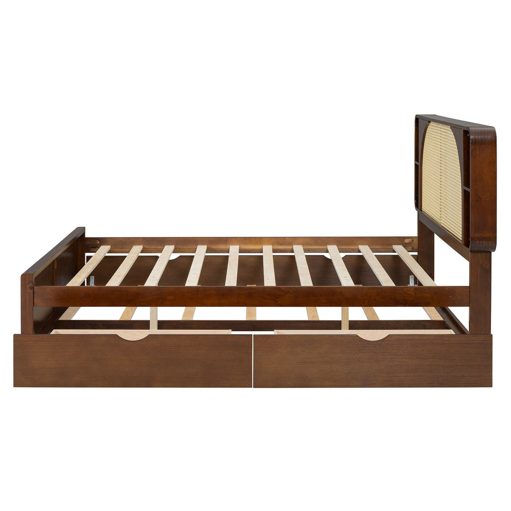 Headboard Bed With 2 Drawers And Trundle by Unique Piece Furniture