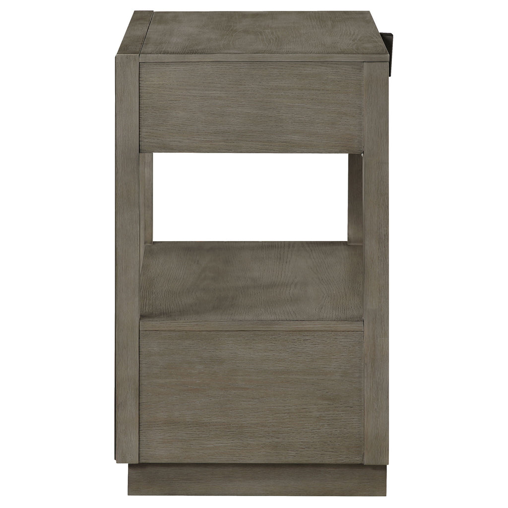 Durango 2-drawer Nightstand Bedside Table Taupe Oak by Unique Piece Furniture