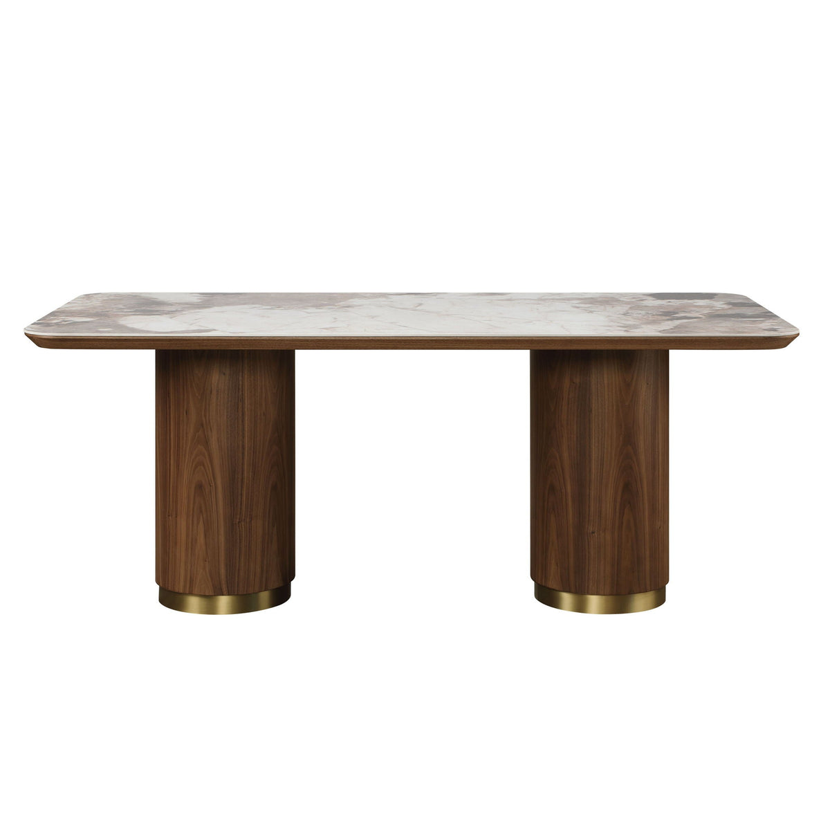 Willene - Ceramic Top Dining Table - Walnut by Unique Piece Furniture