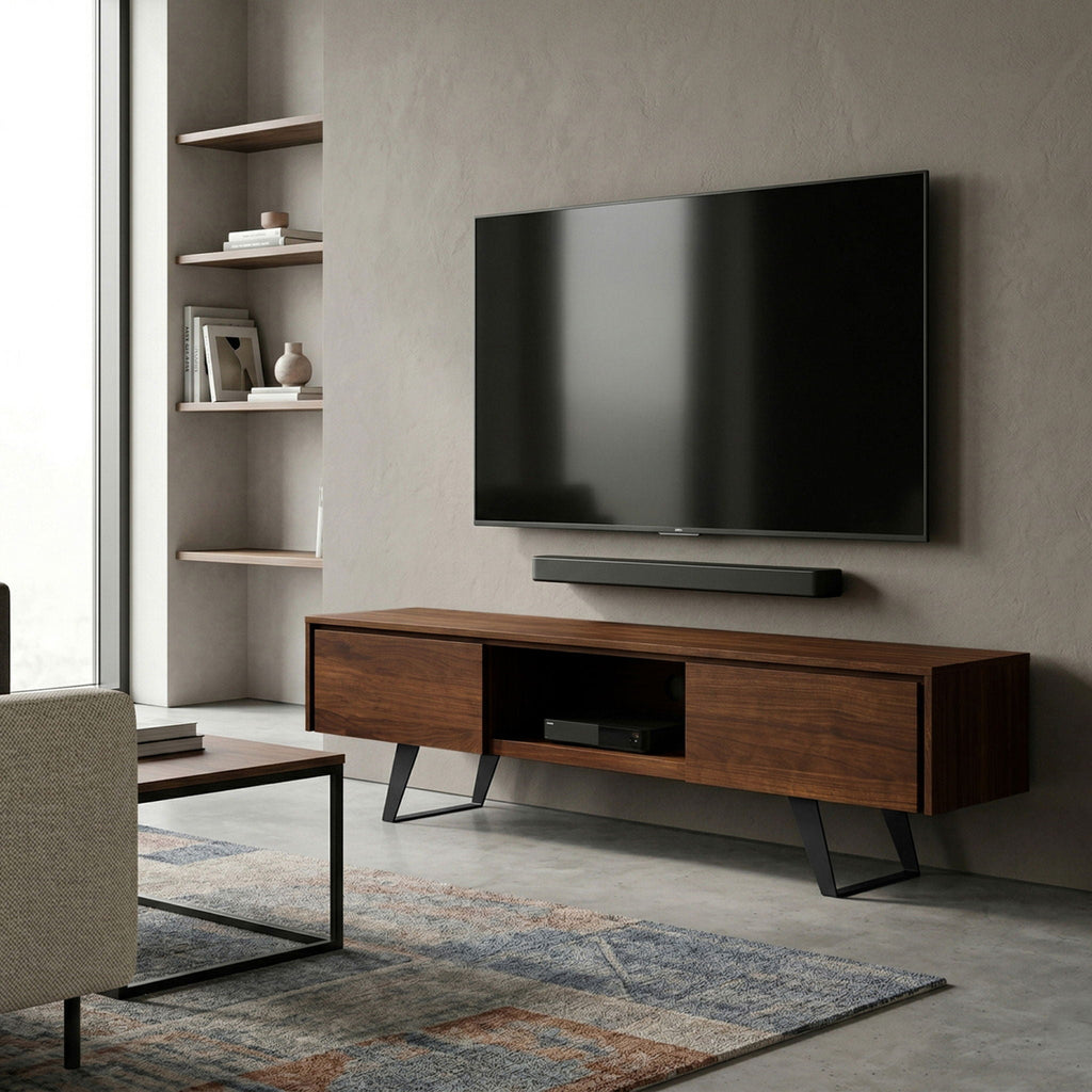 Lowry - Handcrafted TV Media Stand - Walnut by Unique Piece Furniture