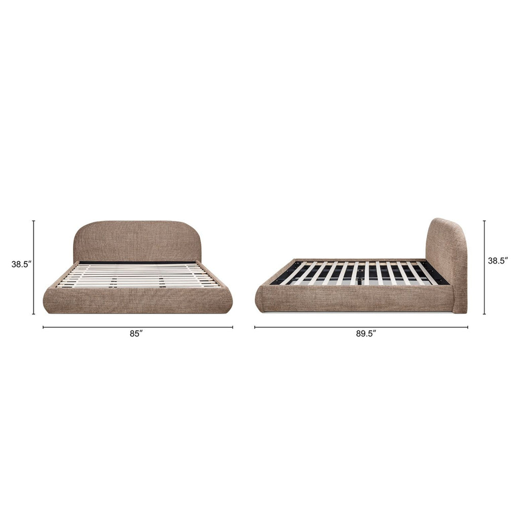 Archie Puffy Grounded - Upholstered Platform Bed by Unique Piece Furniture