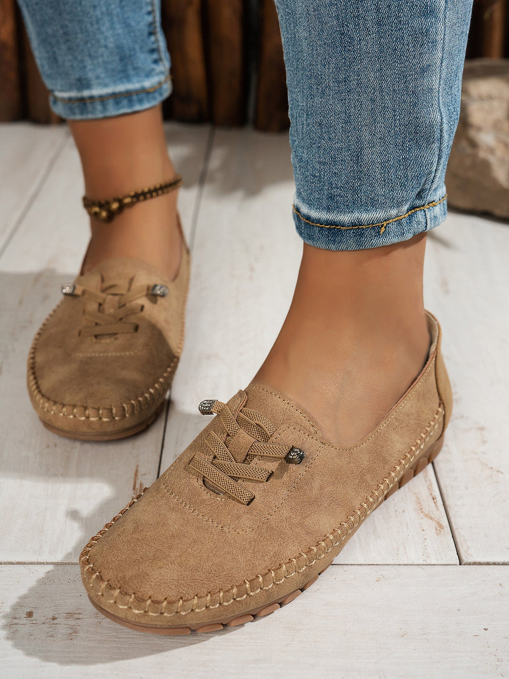Women’s Comfortable PU Flat Shoes | Soft All-Matching Casual Flats by FitiqueFit