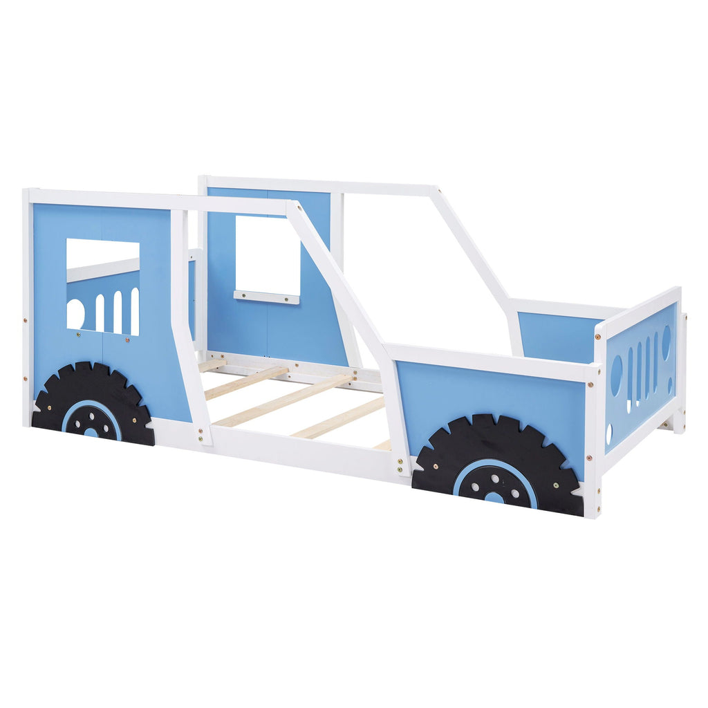 Classic Car Shaped Platform Bed With Wheels by Unique Piece Furniture