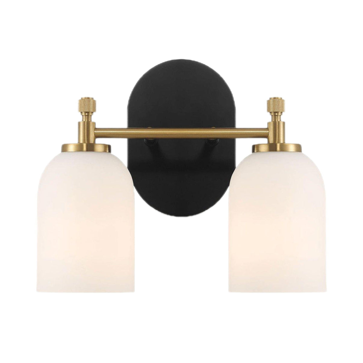Vortex - 2 Lights Vanity In Style For Over Bathroom Mirror Wall Sconce - Black / Gold / White by Unique Piece Furniture