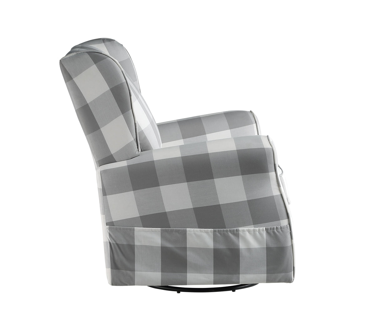 Patli - Glider Chair With Swivel - Gray / White by Unique Piece Furniture
