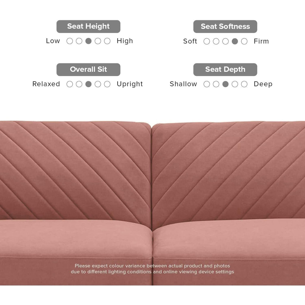Chloe Futon Sofa Bed With Adjustable Back And Tapered Legs by ShipItFurniture