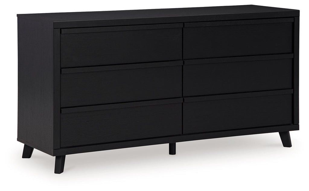 Danziar - Six Drawer Dresser - Black by Unique Piece Furniture
