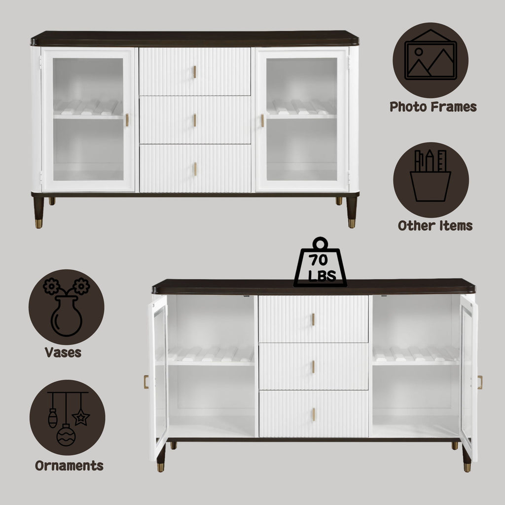 Carene - Server - Brown / White by Unique Piece Furniture