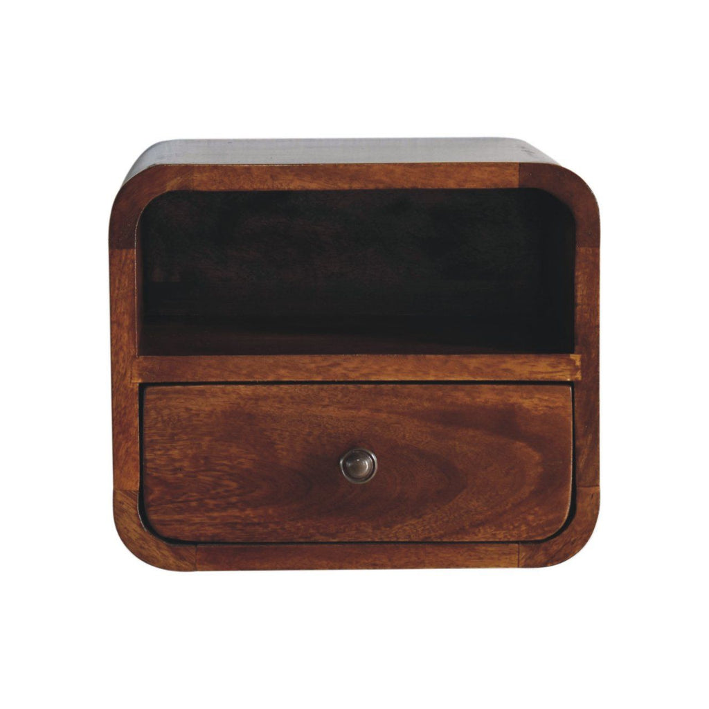 Curved Upper Slot Floating Nightstand by Unique Piece Furniture