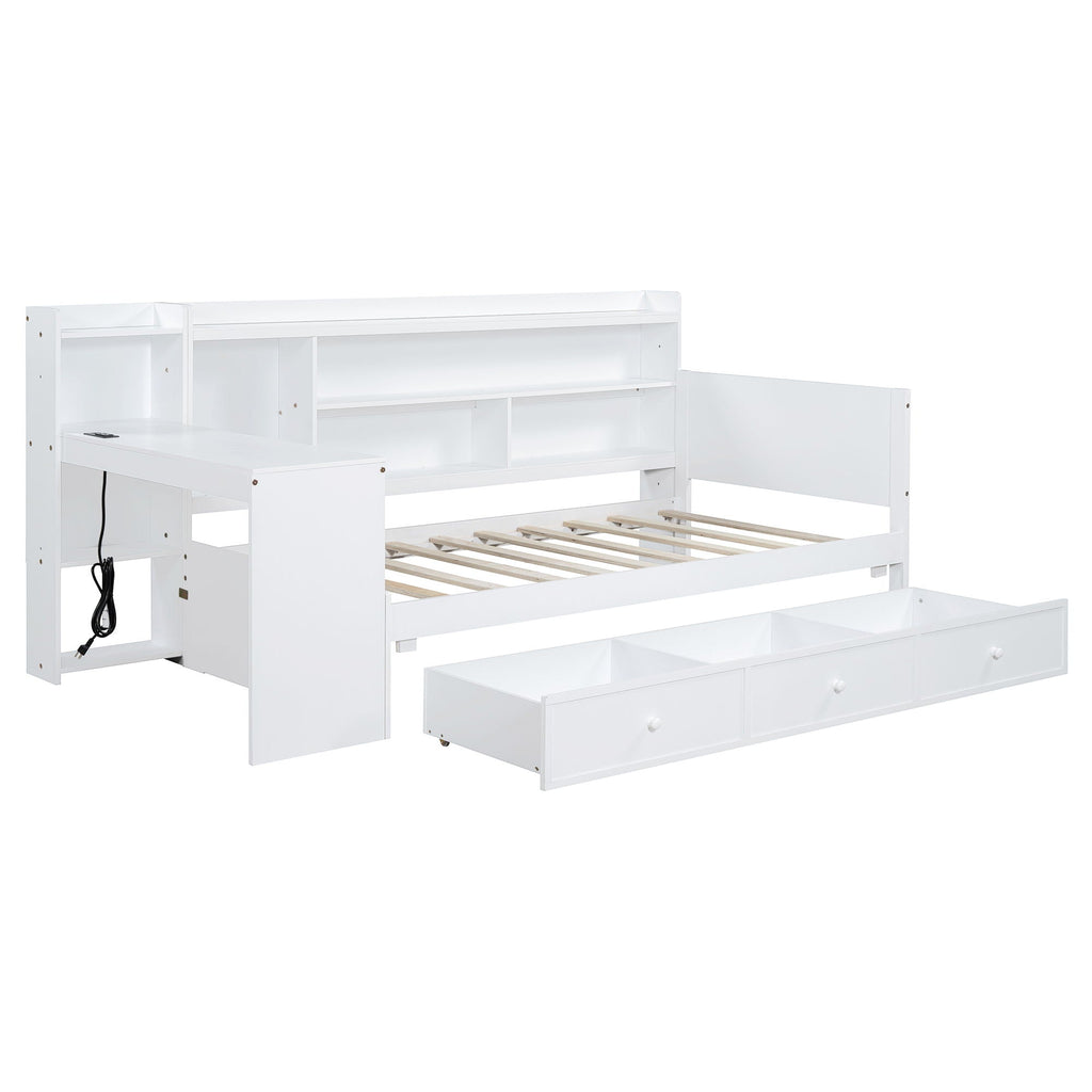 Daybed With 3 Drawers USB Ports And Desk by Unique Piece Furniture