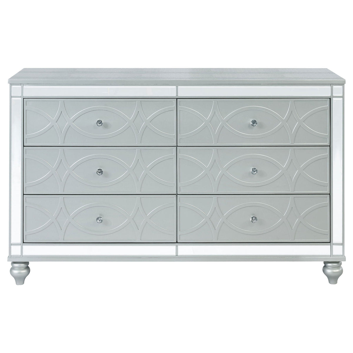 Gunnison 6-drawer Dresser Silver Metallic by Unique Piece Furniture