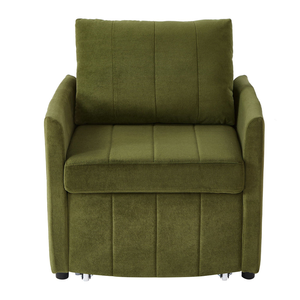 Upholstered Convertible Sleeper Sofa With 5 Position Backrest, Side Pockets, Storage by Unique Piece Furniture