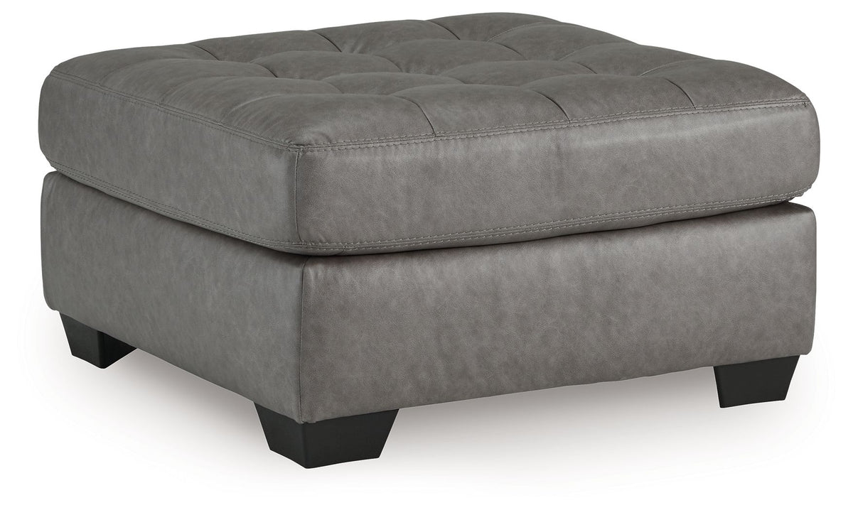 Clairette Court - Oversized Accent Ottoman - Alloy by Unique Piece Furniture