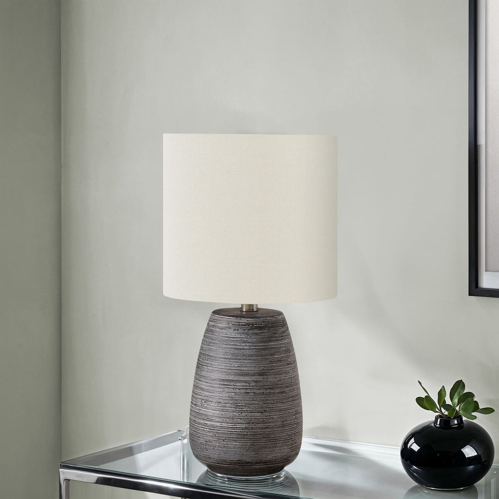Lighting, Table Lamp, Ceramic, Contemporary - Gray / Cream by Unique Piece Furniture