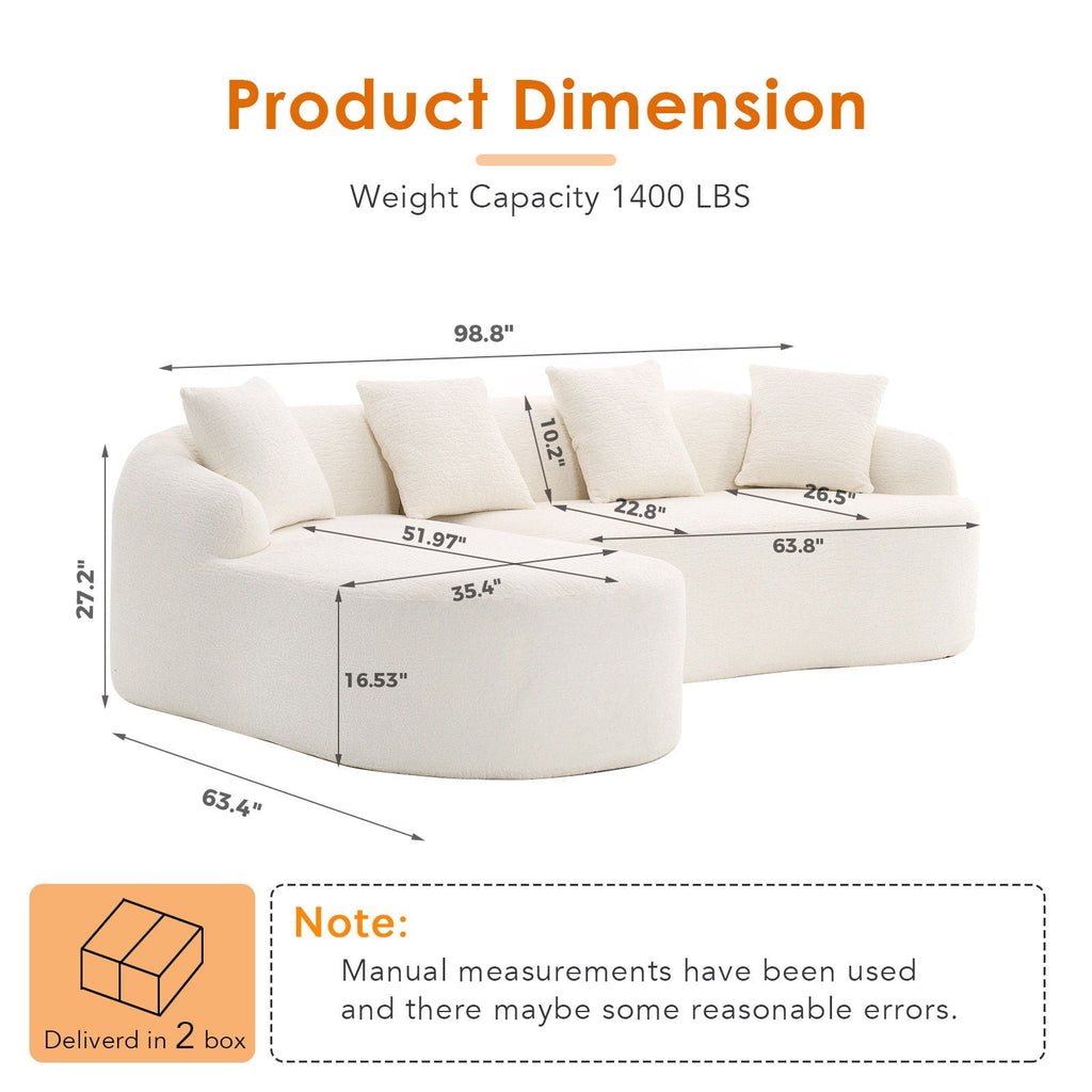 Combined Sofa With 4 Pillows by Unique Piece Furniture
