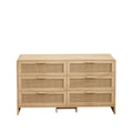 Modern Arc Shaped Corner Rattan Cabinet With 6 Drawers by Unique Piece Furniture