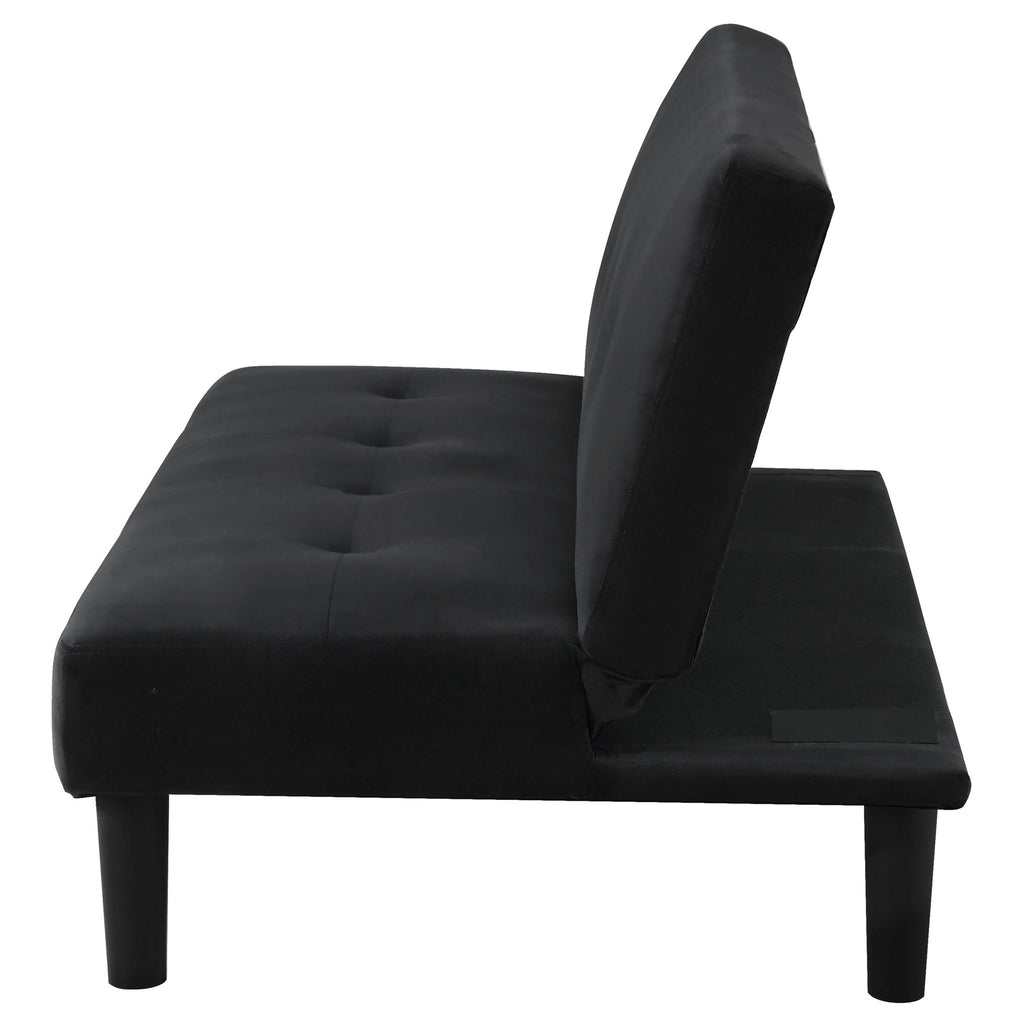 Stanford Upholstered Tufted Convertible Sofa Bed Black by Unique Piece Furniture