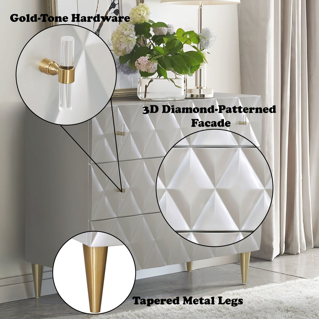 Anson - Console Cabinet - Silver / Champagne by Unique Piece Furniture
