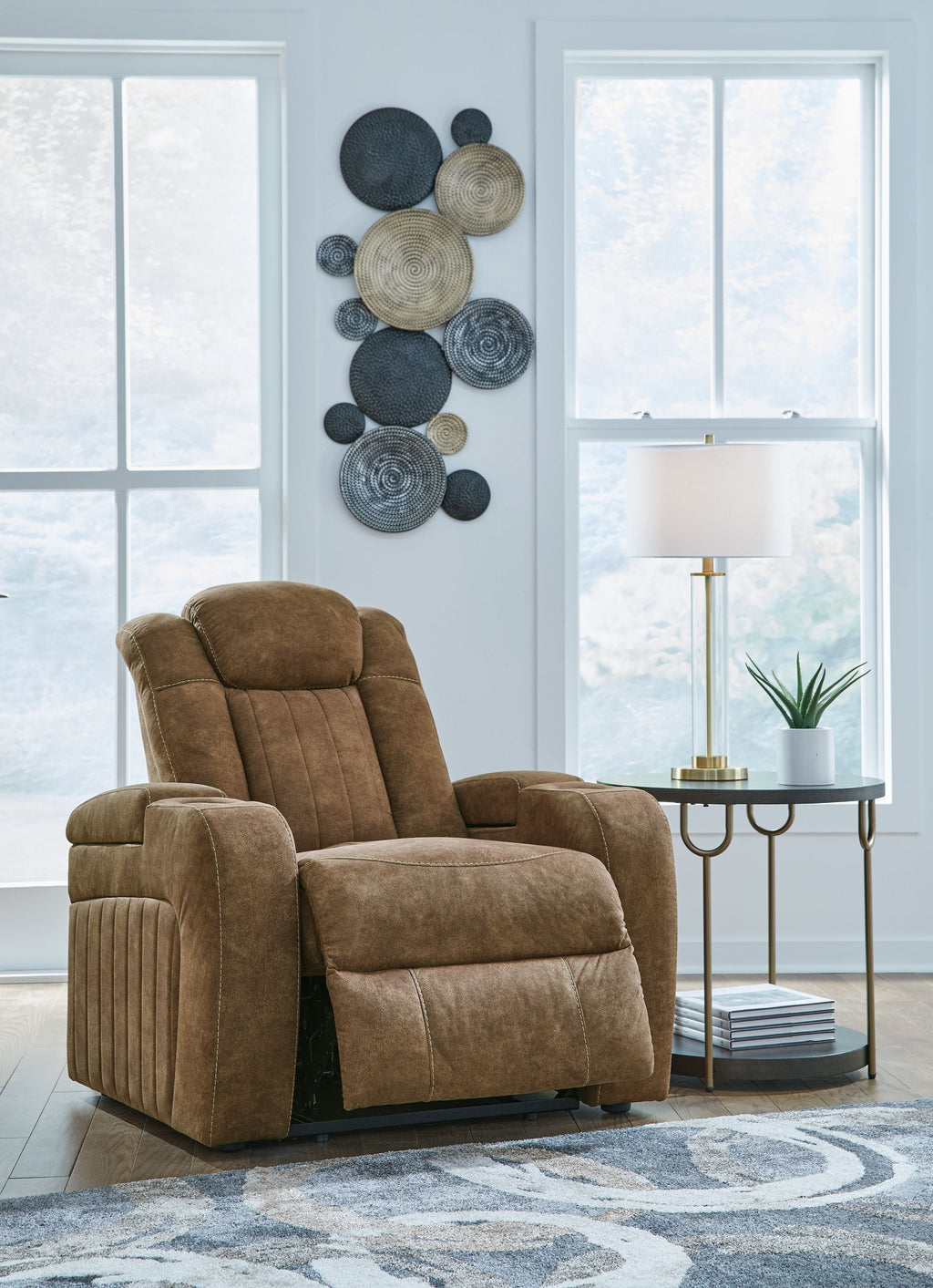 Wolfridge - Power Recliner/Adj Headrest - Brindle by Unique Piece Furniture