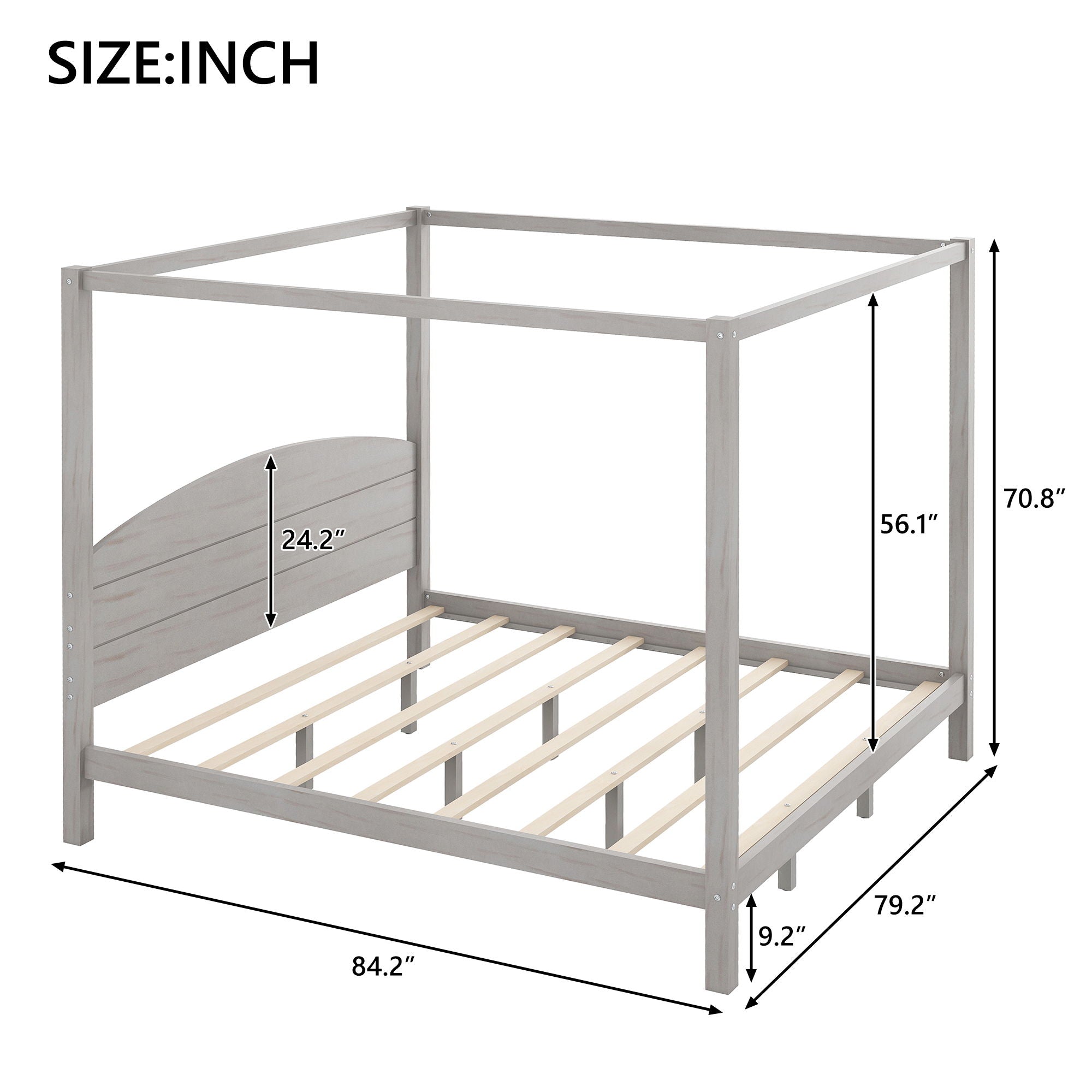 anopy Platform Bed With Headboard And Support Legs by Unique Piece Furniture