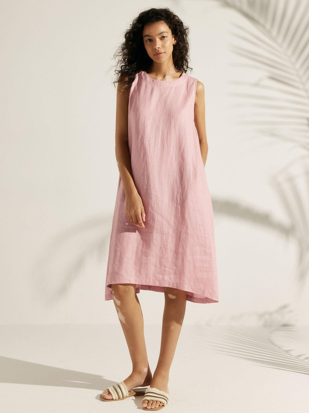 100% Linen Sleeveless Dress SIENNA by LINTICO