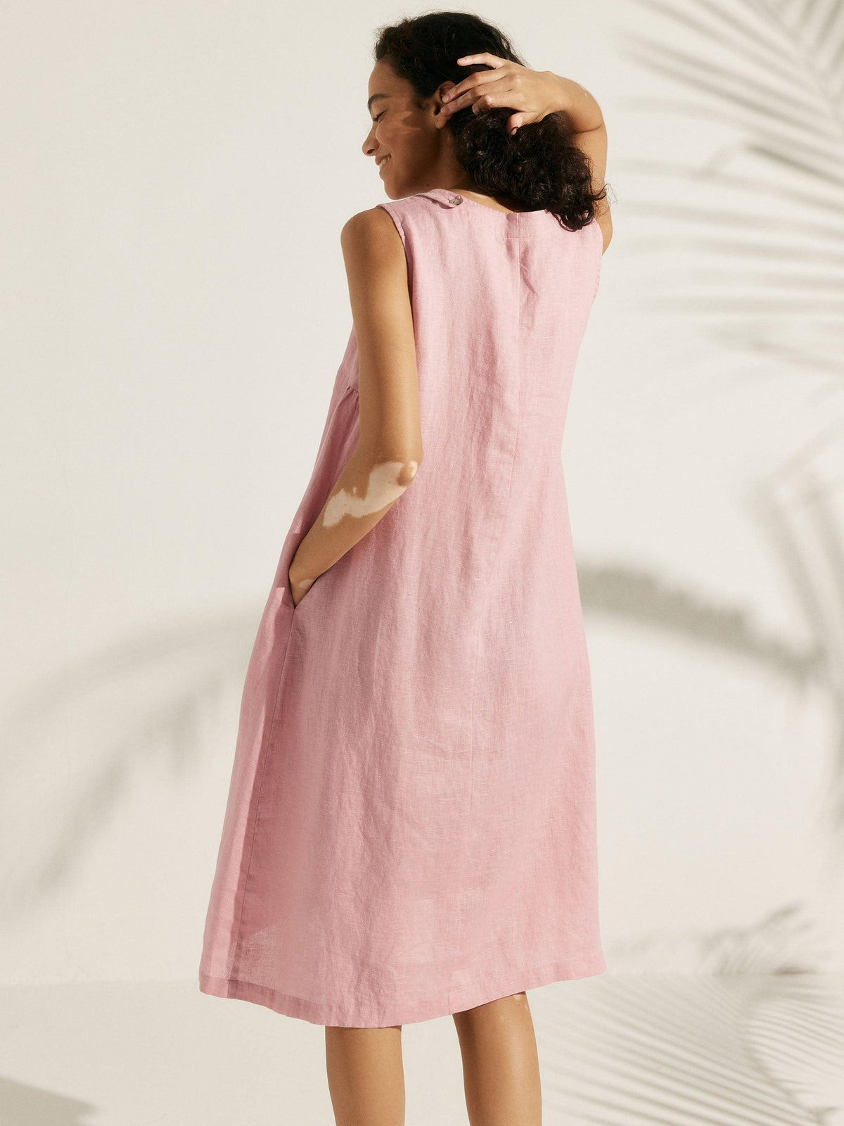100% Linen Sleeveless Dress SIENNA by LINTICO