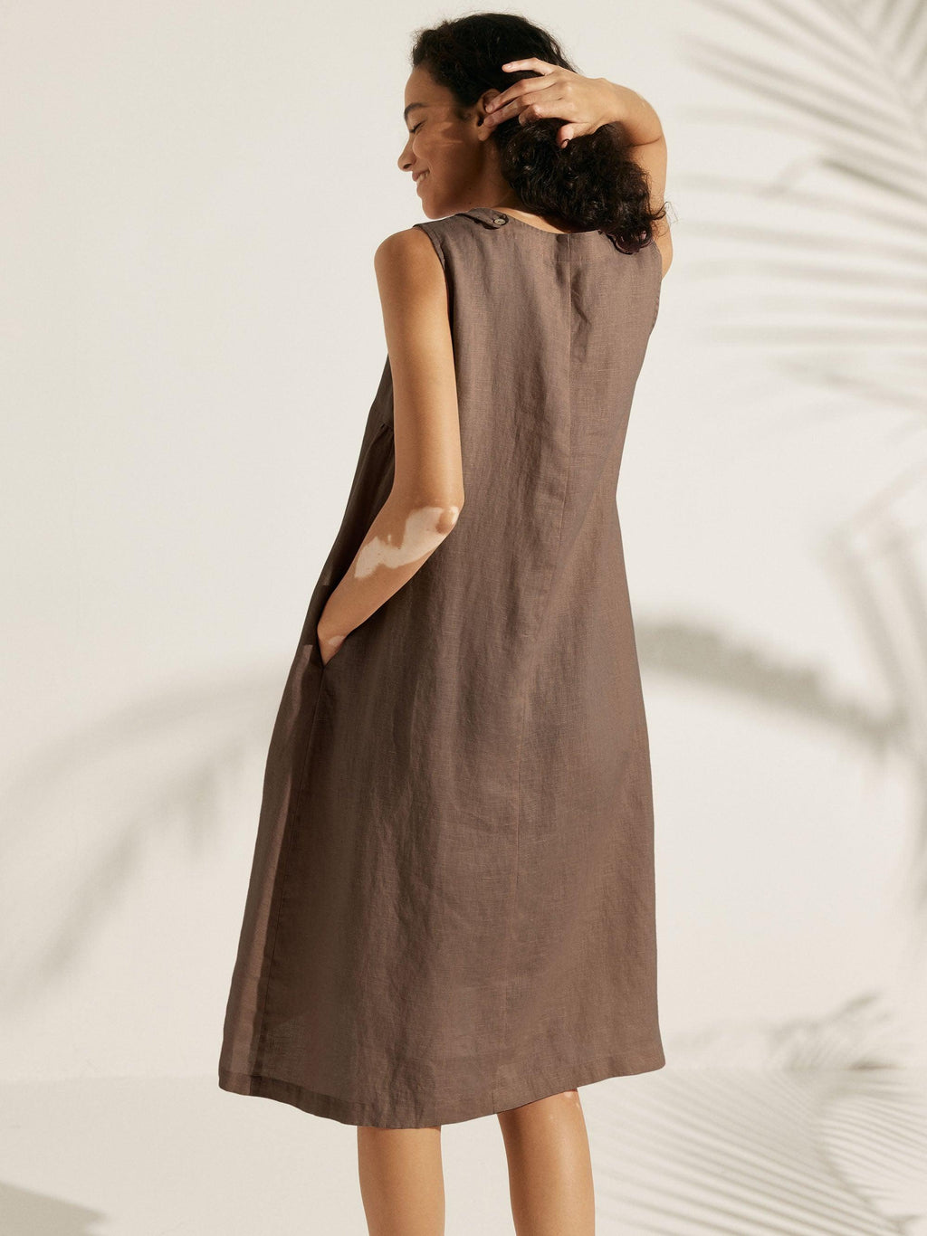 100% Linen Sleeveless Dress SIENNA by LINTICO
