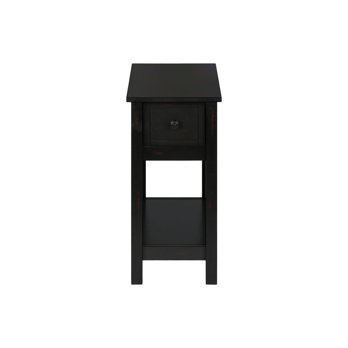 Accent End Table, 2 Tier, Narrow, Lamp, Storage Drawer, Charming Design by Unique Piece Furniture