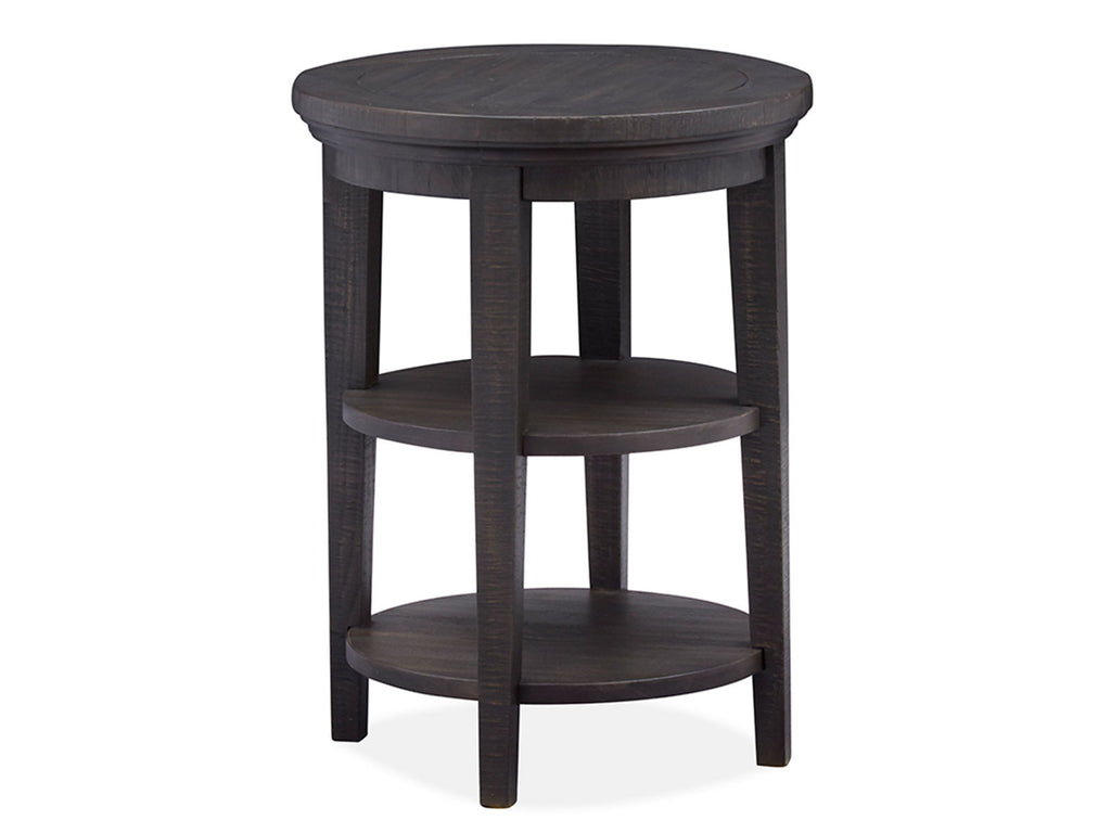Westley Falls - Round Accent End Table - Graphite by Unique Piece Furniture