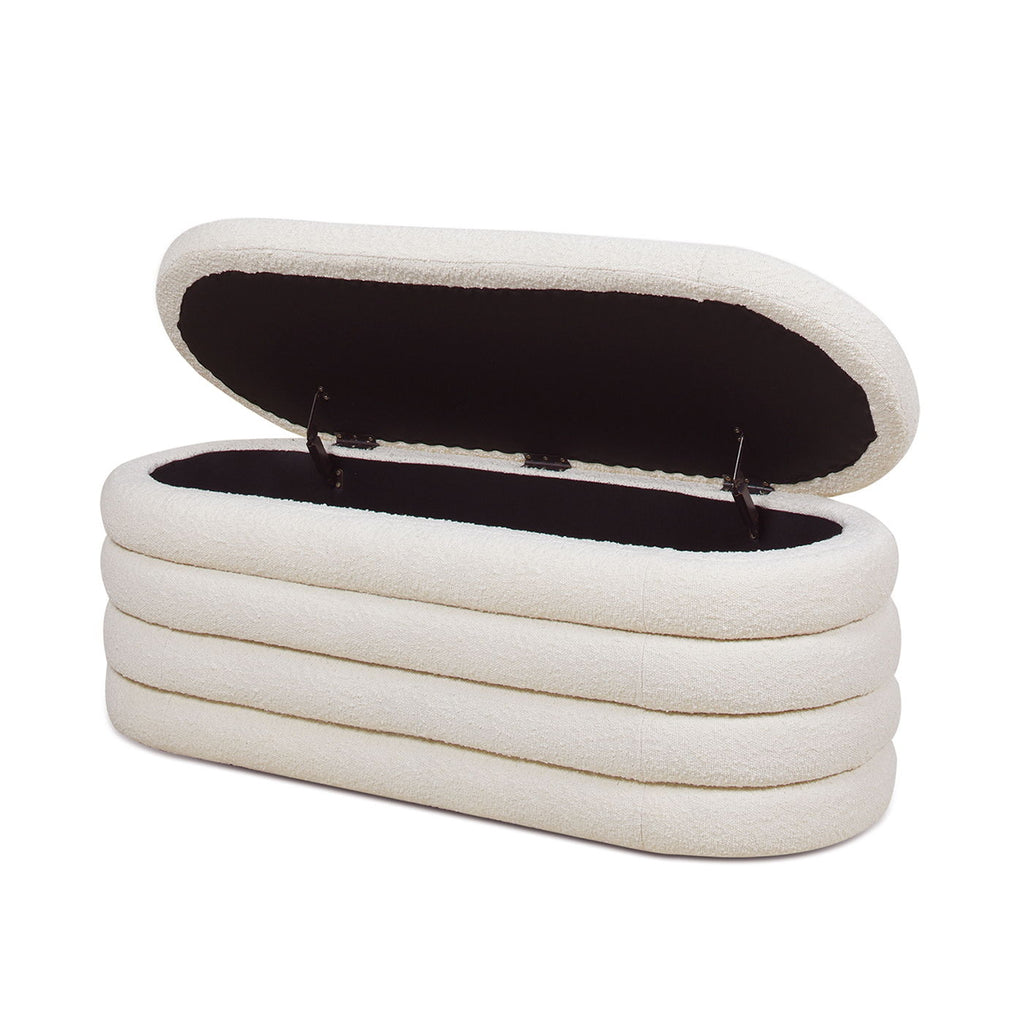 Fuji - Upholstered Oval Storage Bench by Unique Piece Furniture